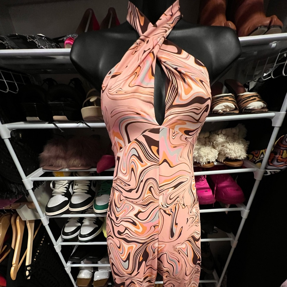 Pink and Brown Zara Jumpsuit